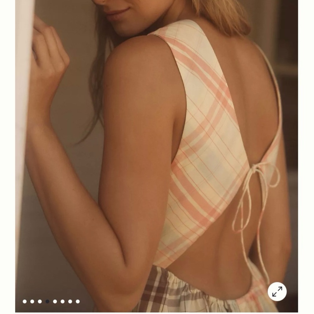 Anthropologie LyreBird Sleeveless Plaid Nap Mini Dress Size M MSRP $98 - Picture 3 of 9